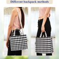 thumbnail image 4 of FORMRS Womens Corduroy Tote Bag Crossbody Shoulder Handbag with Pocket, Black and White Geometric, 4 of 7