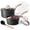 Black, variant on Carote 6-Piece Nonstick Saucepan Set with Lid, 1.5QT & 3QT Cooking Pots, Induction Compatible, White