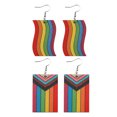 thumbnail image 1 of 2 pares de aretes de arcoíris LGBTQ Orgullo lésbico gay Pendientes colgantes de lágrima de madera para mujeres niñas lesbianas joyería de regalo de San Valentín, 1 of 8
