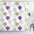 thumbnail image 1 of Ambesonne Artichoke Shower Curtain, Sketch Style Food, 69"Wx84"L, Lime Green and Purple, 1 of 3