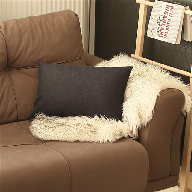 HomeRoots 399440 Noir Solide Coussin Lombaire & 44; Couleur Multi