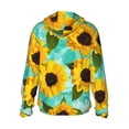 thumbnail image 3 of Daiia Sunflowers With Green Leaves UPF 50+ Sun Protection Hoodie Jacket Lightweight Long Sleeve Sun Shirt for Women Men with Pocket Hiking Outdoor-XX-Large, 3 of 9