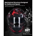 thumbnail image 3 of Casco de moto ILM Full Face DOT Z501 Armor Red (XL), 3 of 9