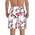 thumbnail image 3 of Disketp Men'S Swim Trunks Hawaiian Breathable Surf Beach Swimsuits Mesh Lining Beach Shorts With Pockets-Cherry Blossoms, 3 of 9