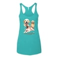thumbnail image 2 of If It's Not a Golden Retriever It's Just a Dog Gift | Womens Dog Lover Premium Tri-Blend Racerback Tank Top, Tahiti Blue, Medium, 2 of 3