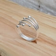 thumbnail image 5 of 925 Sterling Silver Adjustable Multi-Strand Wrap Ring – Handmade Boho Statement Ring for Women – Unique Layered Band Gift, 5 of 10