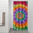thumbnail image 2 of Colorful Rainbow Tie Dye Spiral Pattern Shower Curtain 36"x72" ,Bathroom Decorative Shower Curtains Set with 12 Hooks,Modern Waterproof Washable Shower Curtain, 2 of 6
