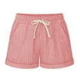 thumbnail image 5 of SHEOWO Plus Size A-Line Pants Ladies Elastic Waist Bermuda Shorts Shorts Pocket Short Sports Beach Shorts, 5 of 7