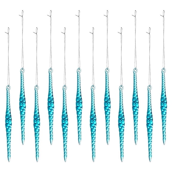 Acrylic Icicle Christmas Ornaments, Hanging Spiral Icicle Drop Decorations for Christmas Tree, Winter Wonderland Holiday Party Supplies