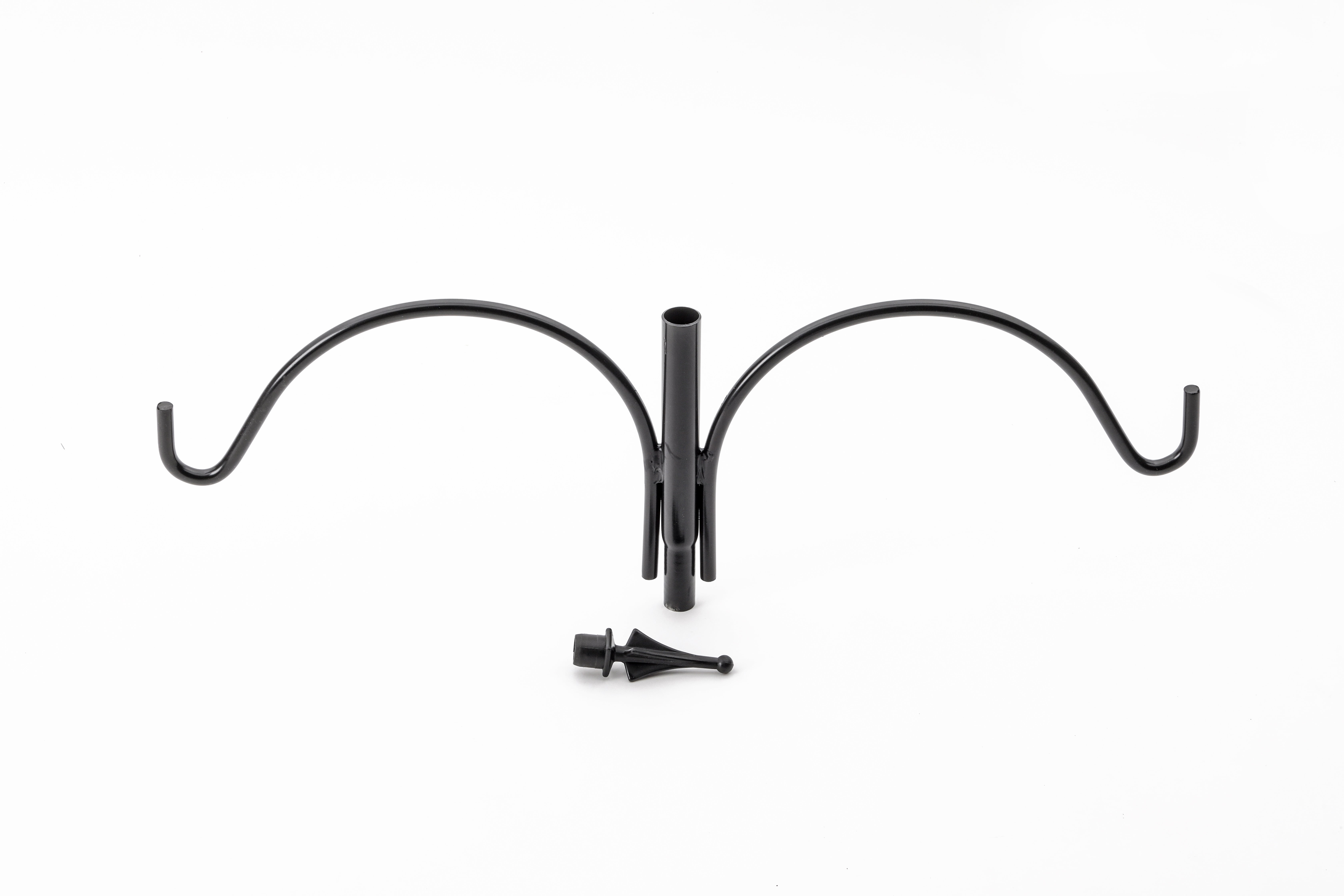 Birds Choice 2 Arm Complete Pole Package with Squirrel Baffle, Black
