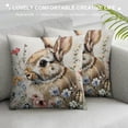 thumbnail image 3 of Nawypu Easter Floral Garland Bunny Throw Pillow Cover,Easter Pillow Covers, Bunny Decor,Bunny Pillow Covers,Spring Pillow Covers Flannel, 3 of 5