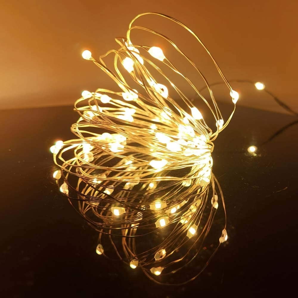 40LED BATTERY OPERATED MICRO SILVER WIRE STRING FAIRY PARTY XMAS WEDDING LIGHTS 