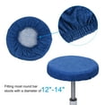 thumbnail image 3 of Uxcell Stool Covers Round, 3 Pack Elastic Bar Stool Cover for 12"-14" Chair, Dark Blue, 3 of 6