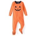 thumbnail image 1 of Pijama The Children's Place Halloween con forma de calabaza, algodón, 0-3 m, 1 of 4