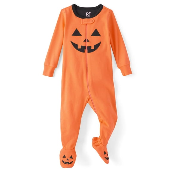 Pijama The Children's Place Halloween con forma de calabaza, algodón, 0-3 m