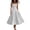 Gray, variant on Dresses for Women, Casual Polka Dot Waist-Cinching Sleeveless Strap Dress White S