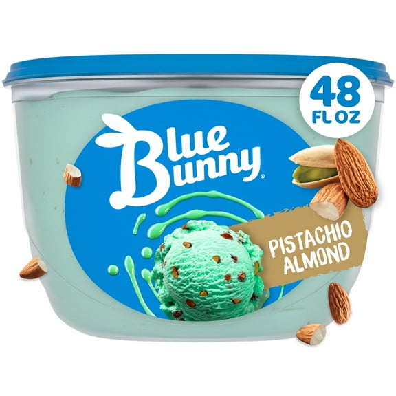 Blue Bunny Pistachio Almond Flavored Premium Frozen Dessert, 48 fl oz