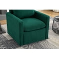 thumbnail image 6 of Velvet Swivel Barrel Chair with Pillow,360 Degree Swivel Barrel,Round Accent Sofa Chair for Living Room Bedroom Office,Weight Capacity 300 LBS,Emerald, 6 of 9