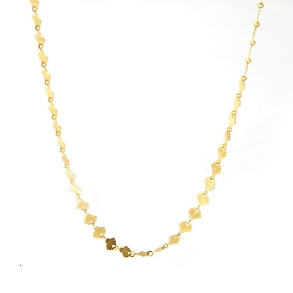 Stainless Steel Shell Shaped Link Chain Necklaces for Women Golden 15.75 inch(40cm)