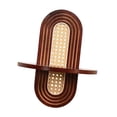 thumbnail image 1 of Estante de madera con forma de arco para decoración del hogar, manualidades, elegante estante flotante de pared. Marrón, 1 of 9
