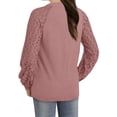 thumbnail image 3 of LANGWYQU Hollow Up Long Sleeve Kids Casual Children Girls Shirt Blouse 5- 14 Years, 3 of 5