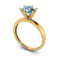 thumbnail image 2 of Clara Pucci 14K Yellow Gold 1.5ct BlueMoissanite Solitaire Ring for Women, 2 of 8