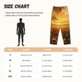 thumbnail image 4 of Picia Sunflower Sunset Rainfall Womens Soft Woven Cotton Elastic Waistband Sleep Pajama Pant Lounge Sleep Pant With Pockets And Drawstring-Medium, 4 of 9