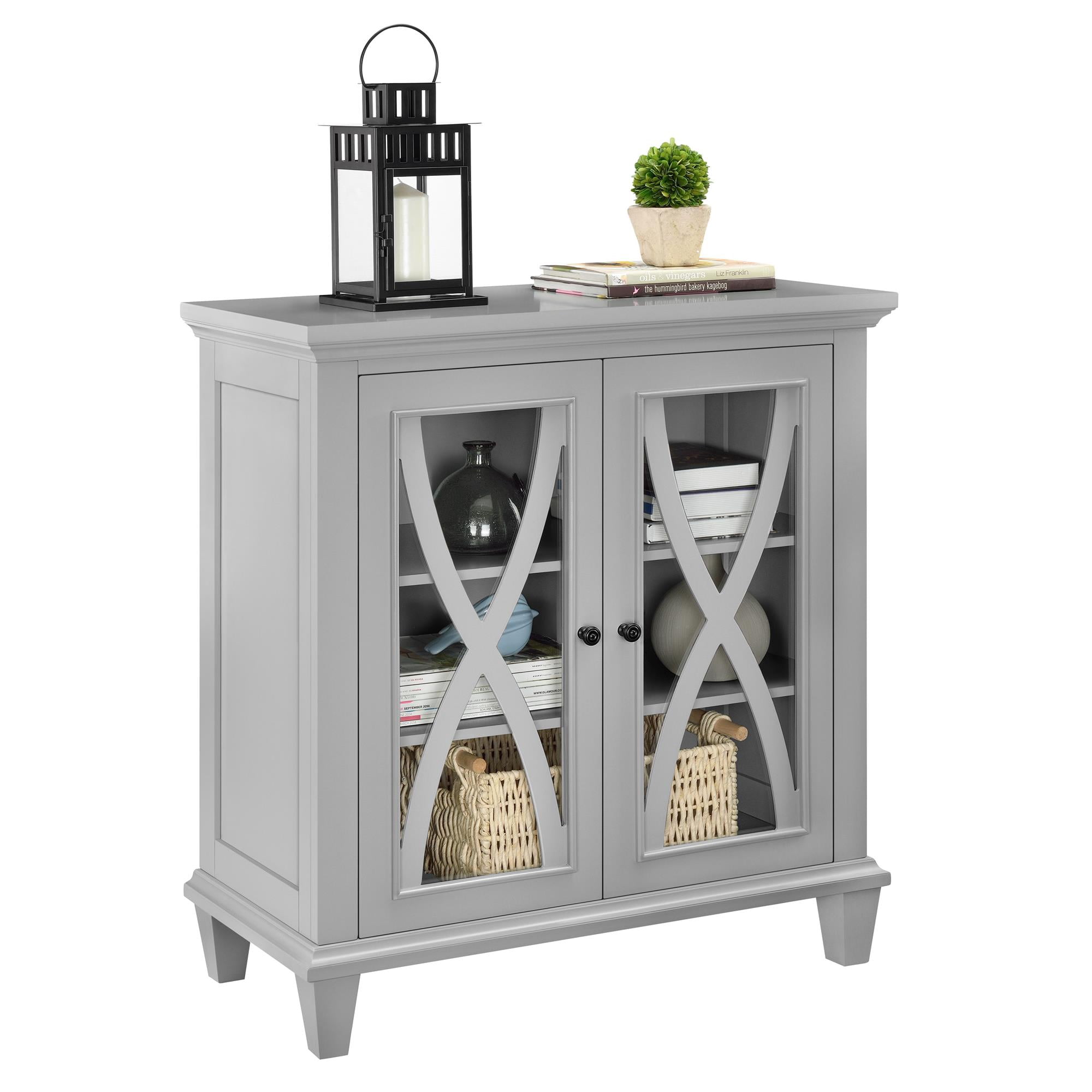 Ameriwood Home Ellington Double Door Accent Cabinet, Multiple Colors - Gray