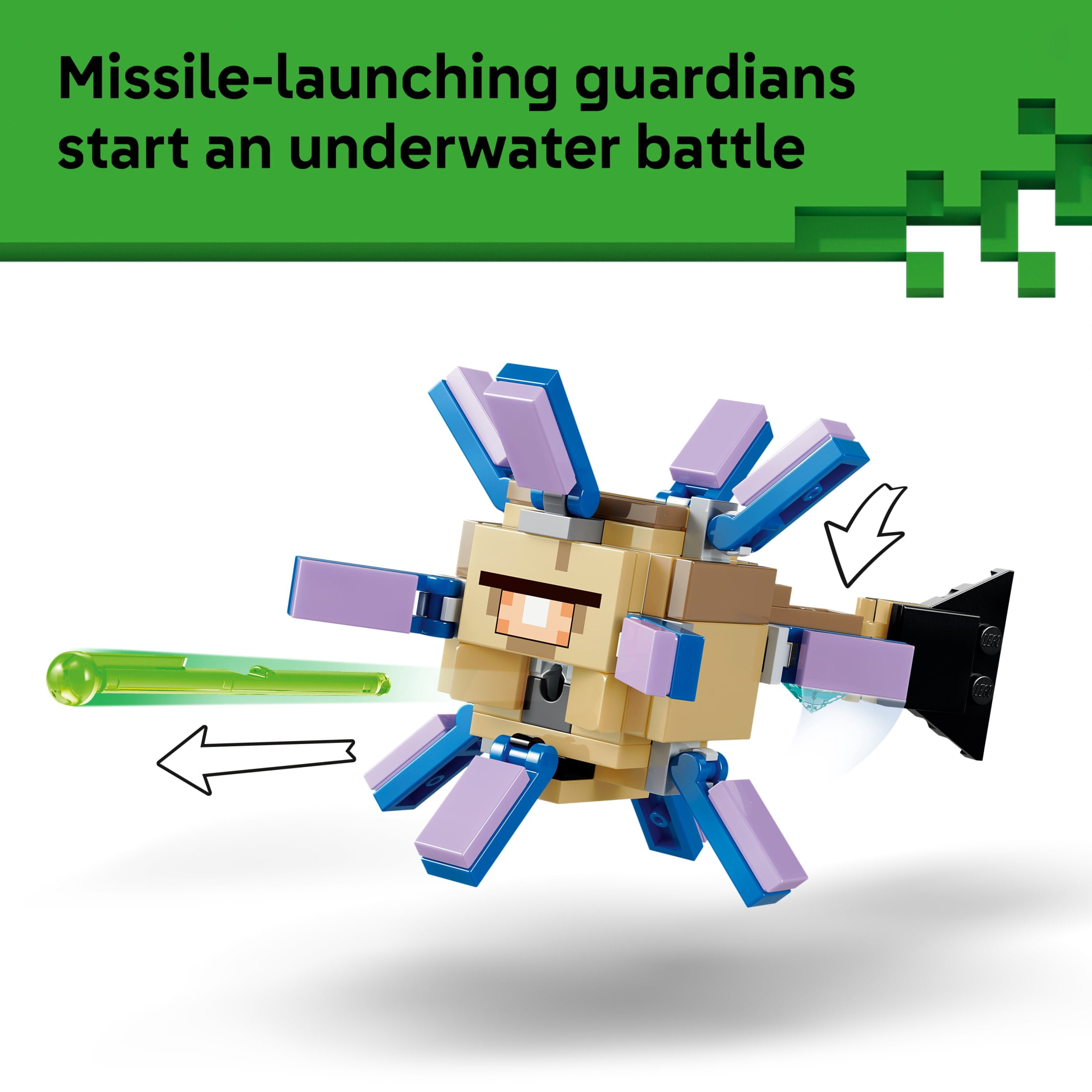 LEGO Minecraft Underwater Adventure - Building Toy for Boys & Girls, Ages 8+ - Minecraft Toys, Figures & Playsets - Gift for Kids & Gamers - 21598