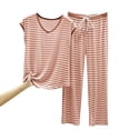 thumbnail image 6 of Fewfanhot Women Pajama Sets Summer Vacation Outfits Cap Sleeve Tops Lounge Matching Sets Clothing Beach Fashion Clothes, 6 of 6