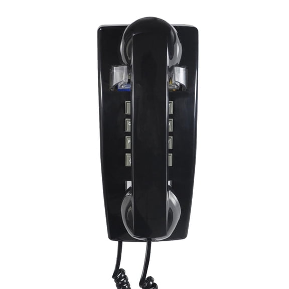 Vintage Wall Telephone, Corded Retro Landline Phone for Home, Old Fashioned Working Trimline Phone for Home/Office/Hotel/Telephone Booth, Antique Analog Desk/Wall Mountable Senior Phones (Black)
