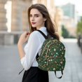 thumbnail image 6 of FORMRS Mini Backpack Purse for Women Quilted Travel Daypack Casual Shoulder Bag, Green Forest Pattern, 6 of 7