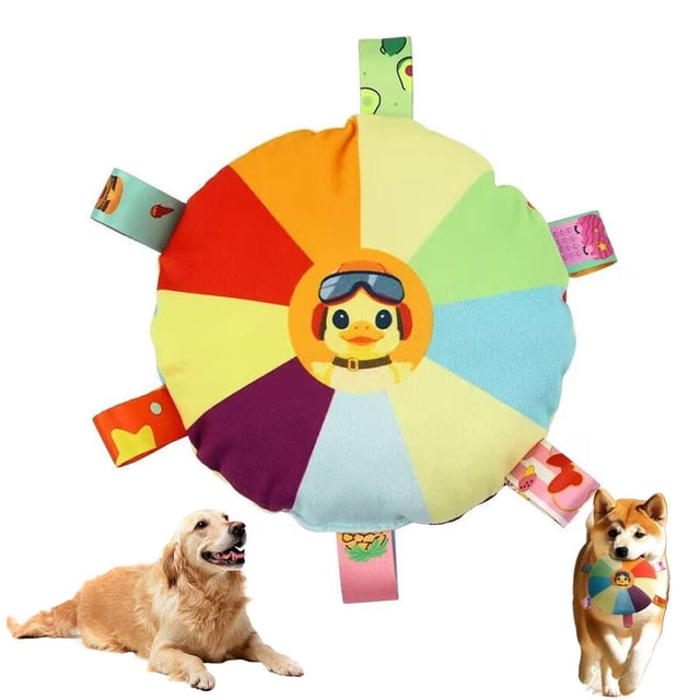 Soucoupe Volante Douce pour Animaux de Compagnie Jouets Interactifs pour Animaux de Compagnie Peluches Amusantes Résistantes aux Morsures Résistantes à l'Usure Poupée Apaisante pour Chiot Récompenses d'Entraînement