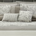 thumbnail image 5 of Lanco Damask Soft Ivory/Beige 7-Piece Comforter Set, Queen Size, Fill Polyester, Jacquard, 5 of 7