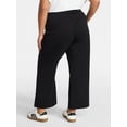 thumbnail image 3 of Terra & Sky Women's Plus Size Scuba Knit Kick Flare Pants, Sizes 0X-5X, 3 of 5