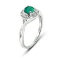 thumbnail image 2 of 0.46 Carat T.G.W. Emerald Gemstone and White Diamond Accent Sterling Silver Ring, 2 of 4