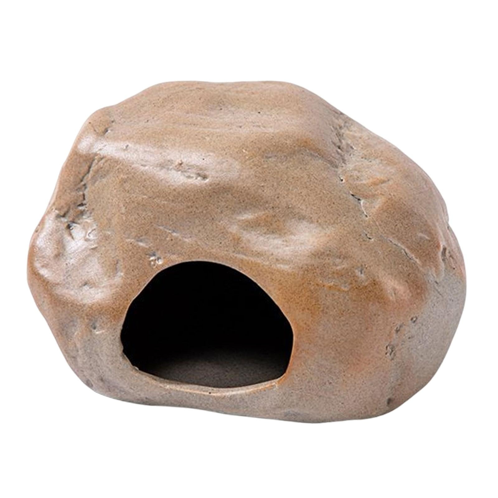 Hamster Cave Landscape Cage Reptile Rock Decor Small Animals Container Critter Bath Pets Habitat House for Chinchillas Gerbils Chipmunk Mice 12.5cmx13.5cmx8.5cm