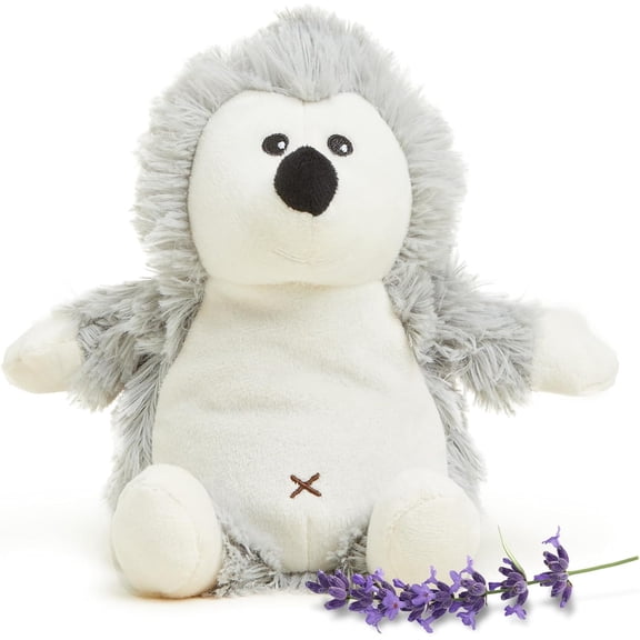 warmies Junior 9” Hedgehog Stuffed Animal, Microwavable Heated Plushies and Weighted Soft Plush Toys