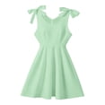 thumbnail image 2 of RTKFRFLM Big Girls Solid Color Dress Summer Casual Spaghetti Strap Tiered Sundress Everyday Camisole Skirt 3-10Y, 2 of 4