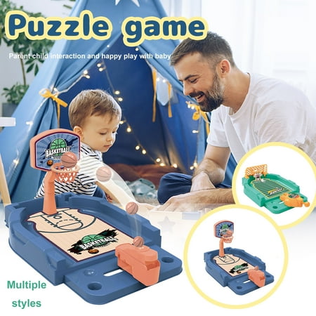 Oefntac Toys Mini Ejection Board Game Decompression Shooter Tabletop Basketball Football Bowling Playset Compact Stress Relief Hand Eye Coordination Family Game Kids Toy