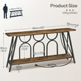 thumbnail image 2 of HOOBRO 63” Console Table with Charging Station, Unique Console Table with AC Outlets and USB Ports, Sofa Table, Metal Frame, for Entryway, Hallway, Foyer, Rustic Brown and Black BF124UXG01, 2 of 10