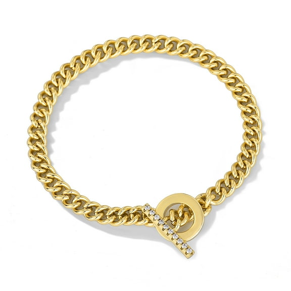 Gold Bracelets For Women 14k Gold Plated Fashion Adjustable Chunky Cuban Cuban Chain Bracelets Jewelry For Women Gift