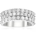 thumbnail image 1 of 1 3/4ct Diamond Wedding Triple Row Ring 14K White Gold, 1 of 4