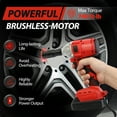 thumbnail image 2 of Baokaler Cordless Impact Wrench 1/2", 20V Brushless Impact Driver with Battery and Charger, High Torque 740Ft-lbs, 2500 BPM Impact Wrench Set with 3 Sockets for Car Home Outdoor, 2 of 5