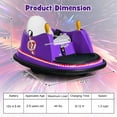 thumbnail image 2 of Gymax 12V Vehicle 360 Degree Spin Race Toy Kids Ride On Bumper Car w/ Remote Control Purple, 2 of 10