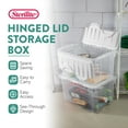 thumbnail image 2 of Sterilite 48 Qt Hinged Lid Storage Box Plastic Stackable Bin with Lid, 24 Pack, 2 of 8