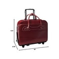 thumbnail image 2 of McKlein USA by McKlein Women's Detachable- Wheeled Leather Briefcase, Red, 2 of 7