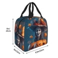 thumbnail image 3 of Lsque Modern Style Pumpkin Witch Pattern Lunch Bag Women/Men Insulated Lunch Box,Small Leakproof Cooler Food Lunch Containers Reusable High Capacity Lunch Tote Bags, 3 of 6