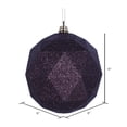 thumbnail image 2 of Vickerman 6" Mocha Glitter Geometric Ball Ornament, 4 per bag, 2 of 4