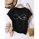 thumbnail image 2 of Women's Plus Size Casual T-Shirt with Rhinestone Detail - Comfy Polyester Blend, Crew Neck, Short Sleeve, Geometric Pattern - Perfect for Spring/Summer, Embroidery, Loose Fit, 2 of 6